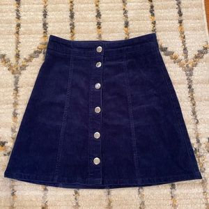 Corduroy blue skirt
